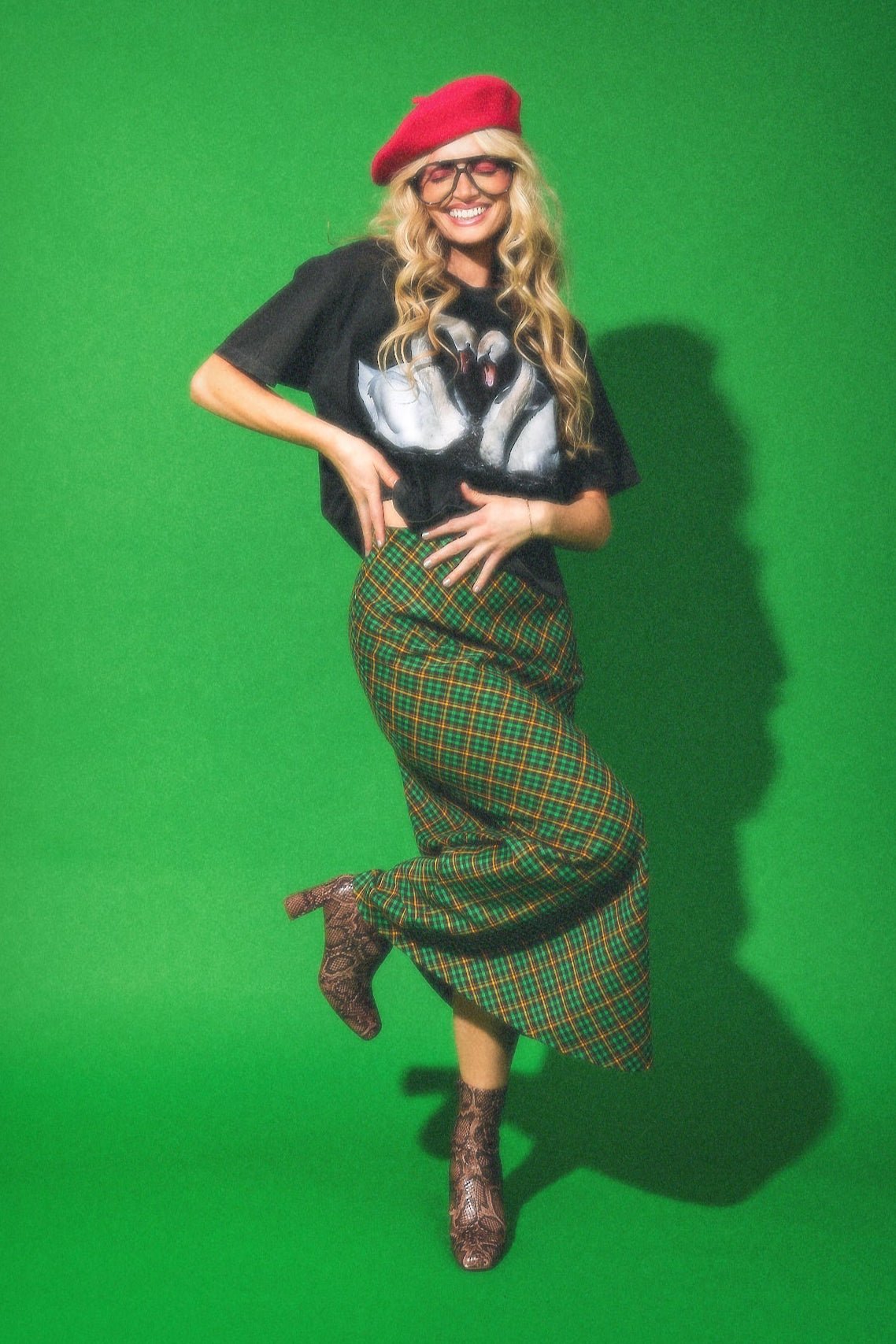 Thrift Shop Throwback Plaid Bias Midi Skirt - Dressed in Lala