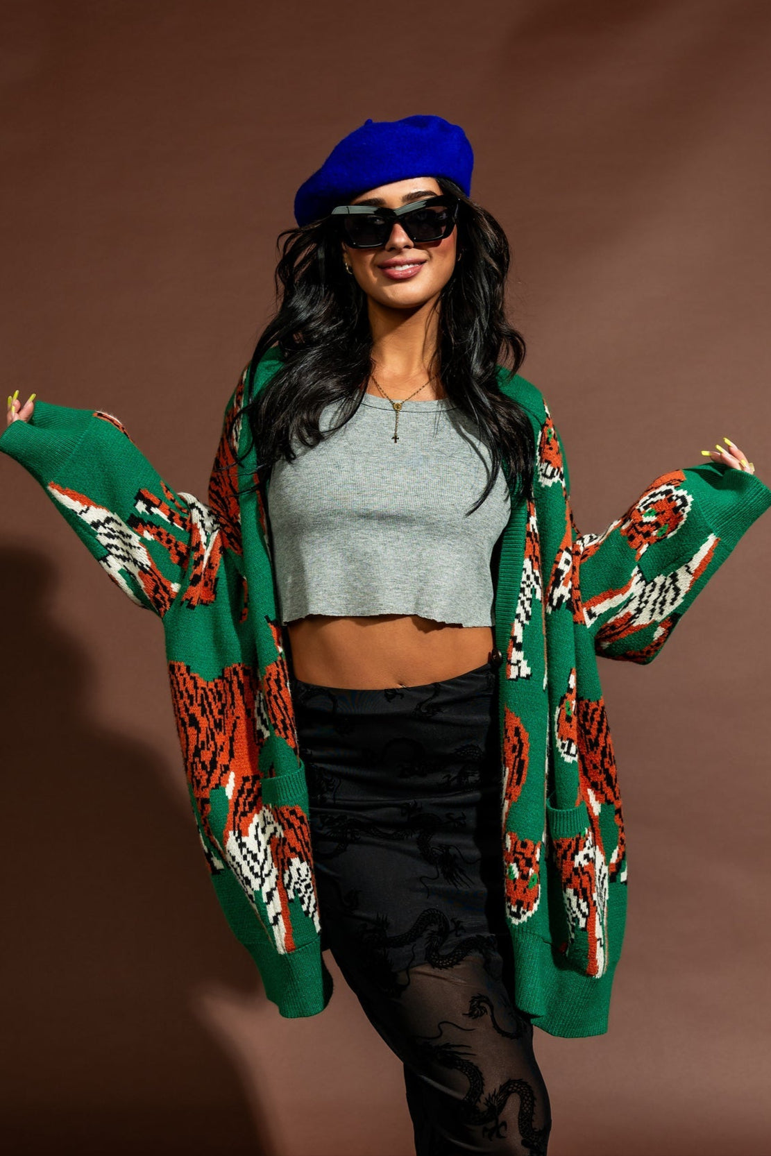 Tiger Tales Oversized Cardigan - Dressed in Lala