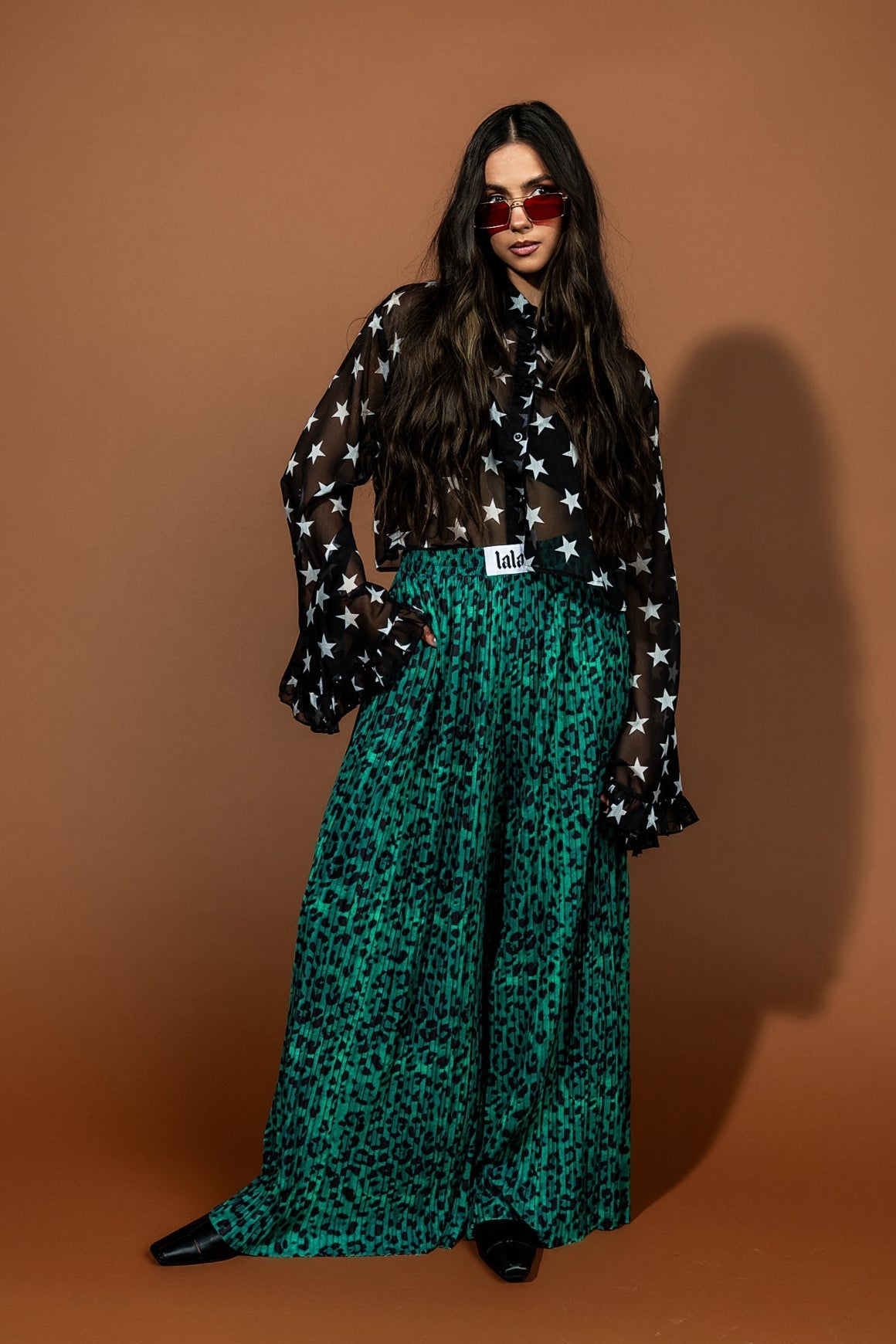 Total Knock Out Pleated Boxer Pants in Emerald Leopard - Dressed in Lala