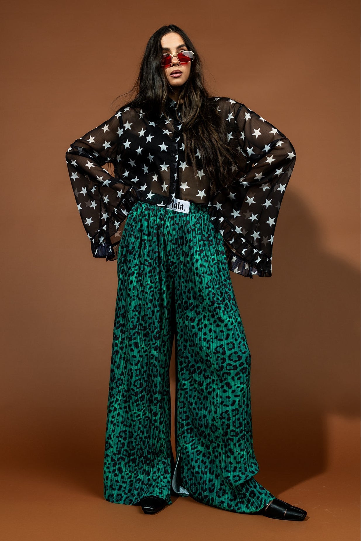Total Knock Out Pleated Boxer Pants in Emerald Leopard - Dressed in Lala