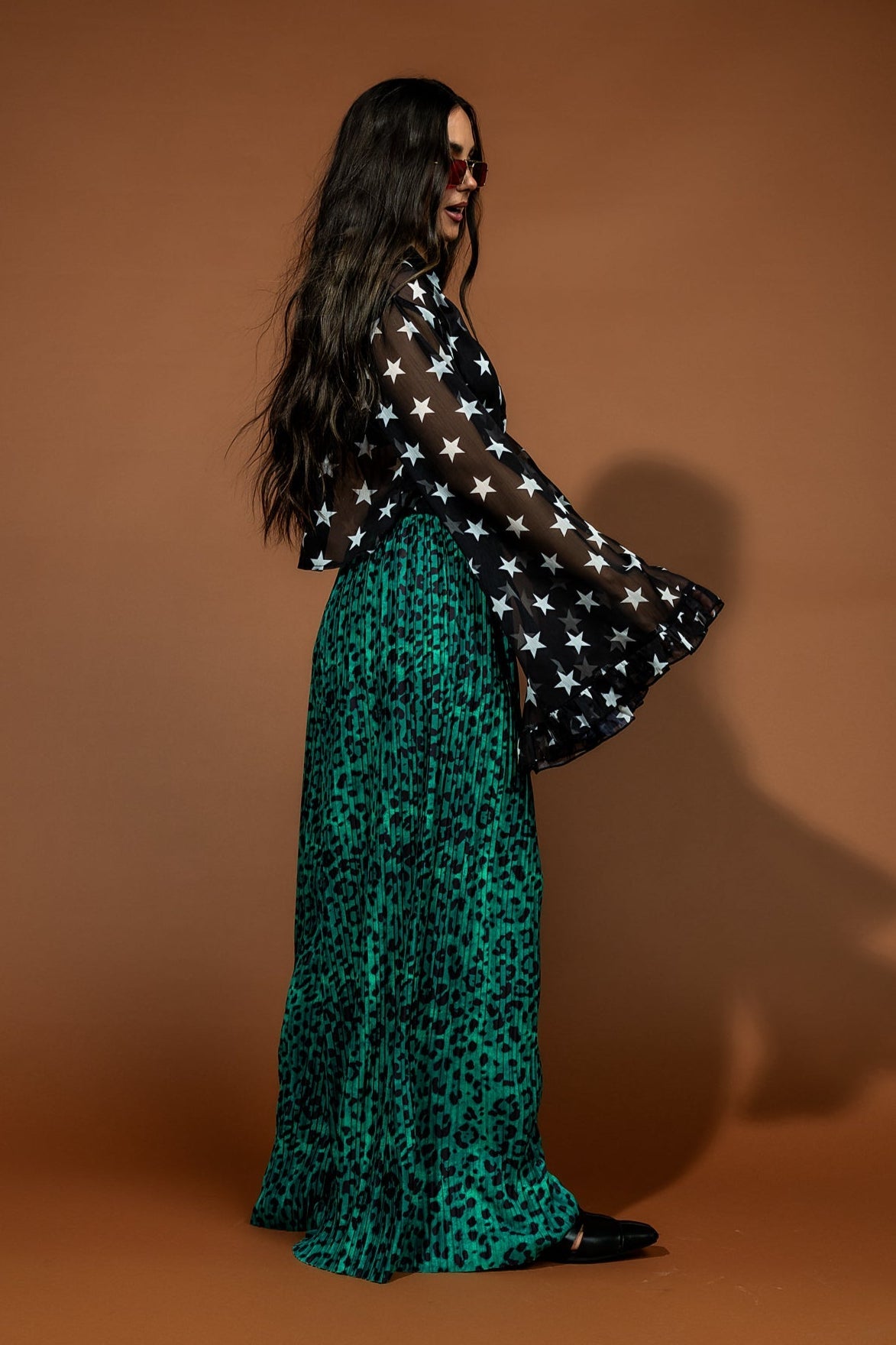 Total Knock Out Pleated Boxer Pants in Emerald Leopard - Dressed in Lala