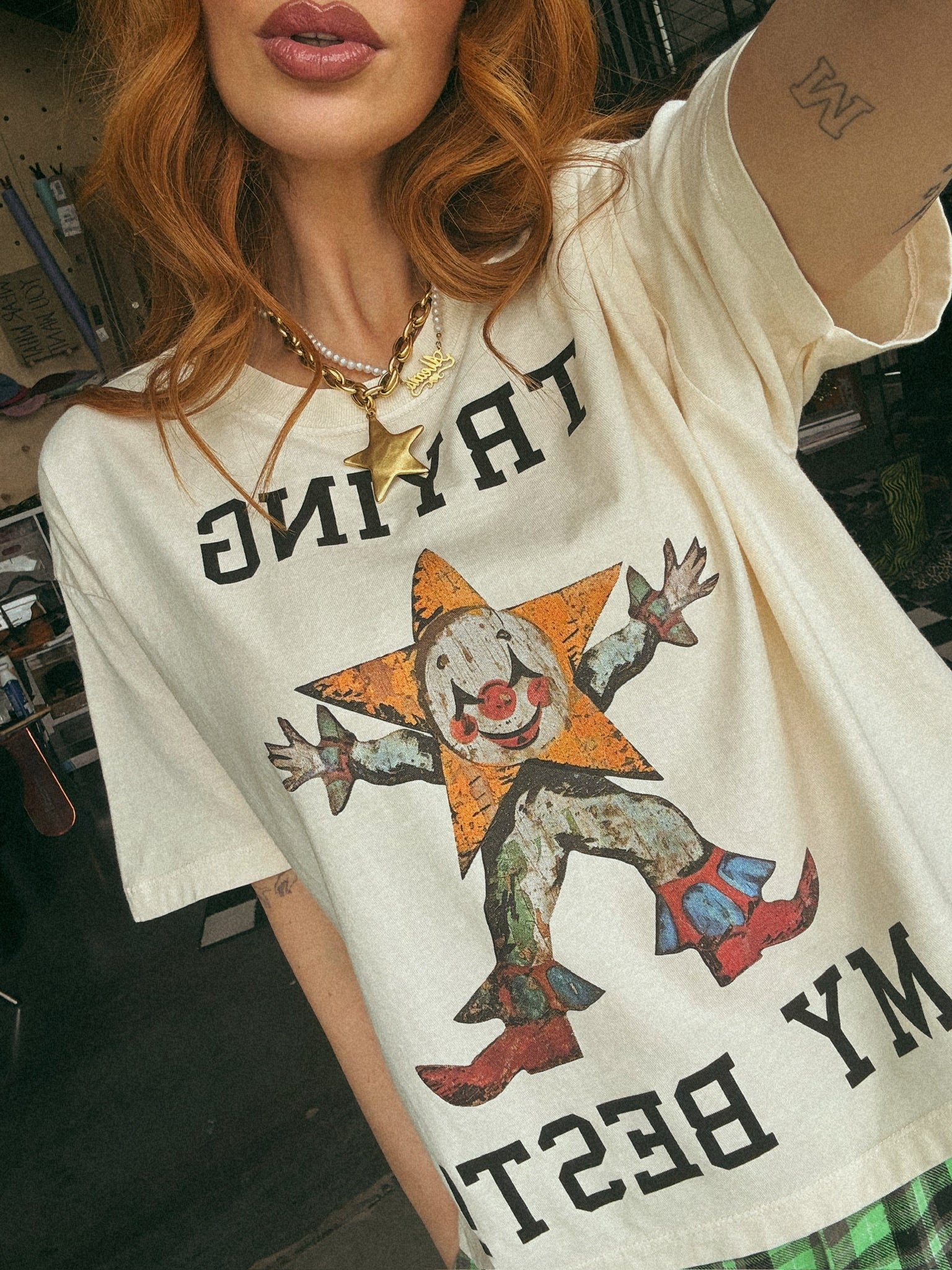 Trying My Best Boxy Tee - Dressed in Lala