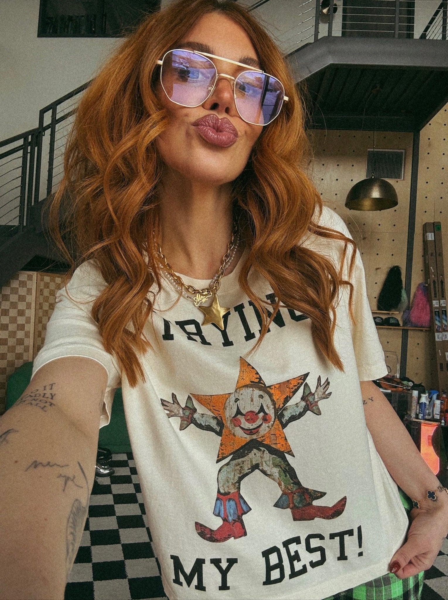 Trying My Best Boxy Tee - Dressed in Lala