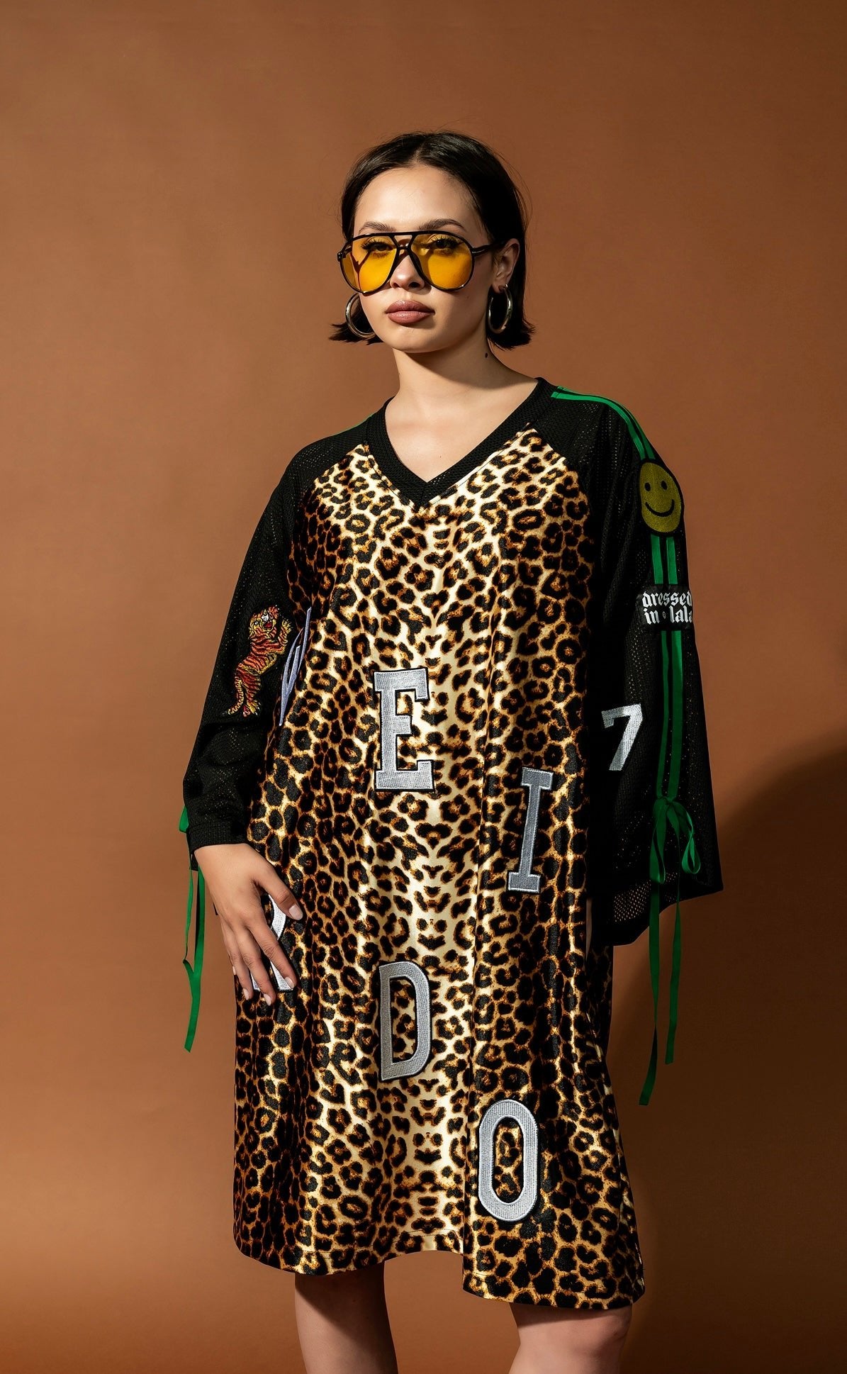 Weirdo World Leopard Jersey Dress - Dressed in Lala
