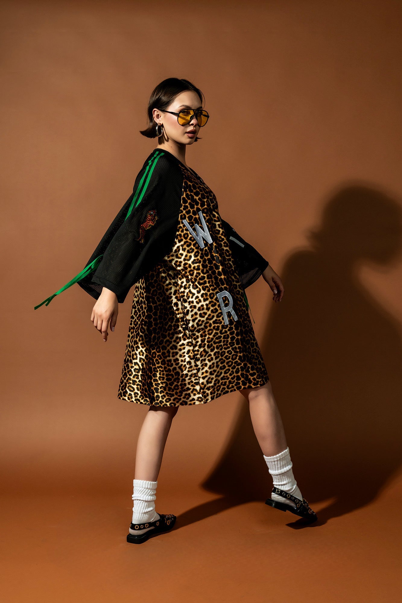 Weirdo World Leopard Jersey Dress - Dressed in Lala