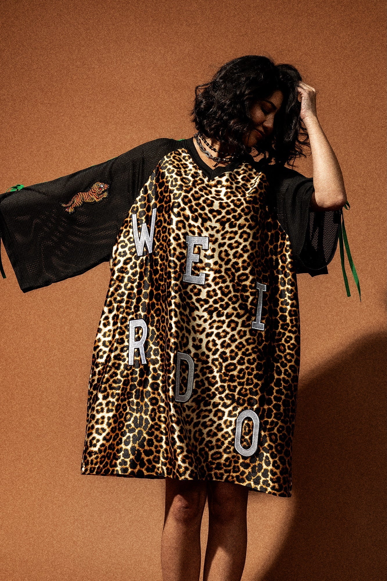 Weirdo World Leopard Jersey Dress - Dressed in Lala