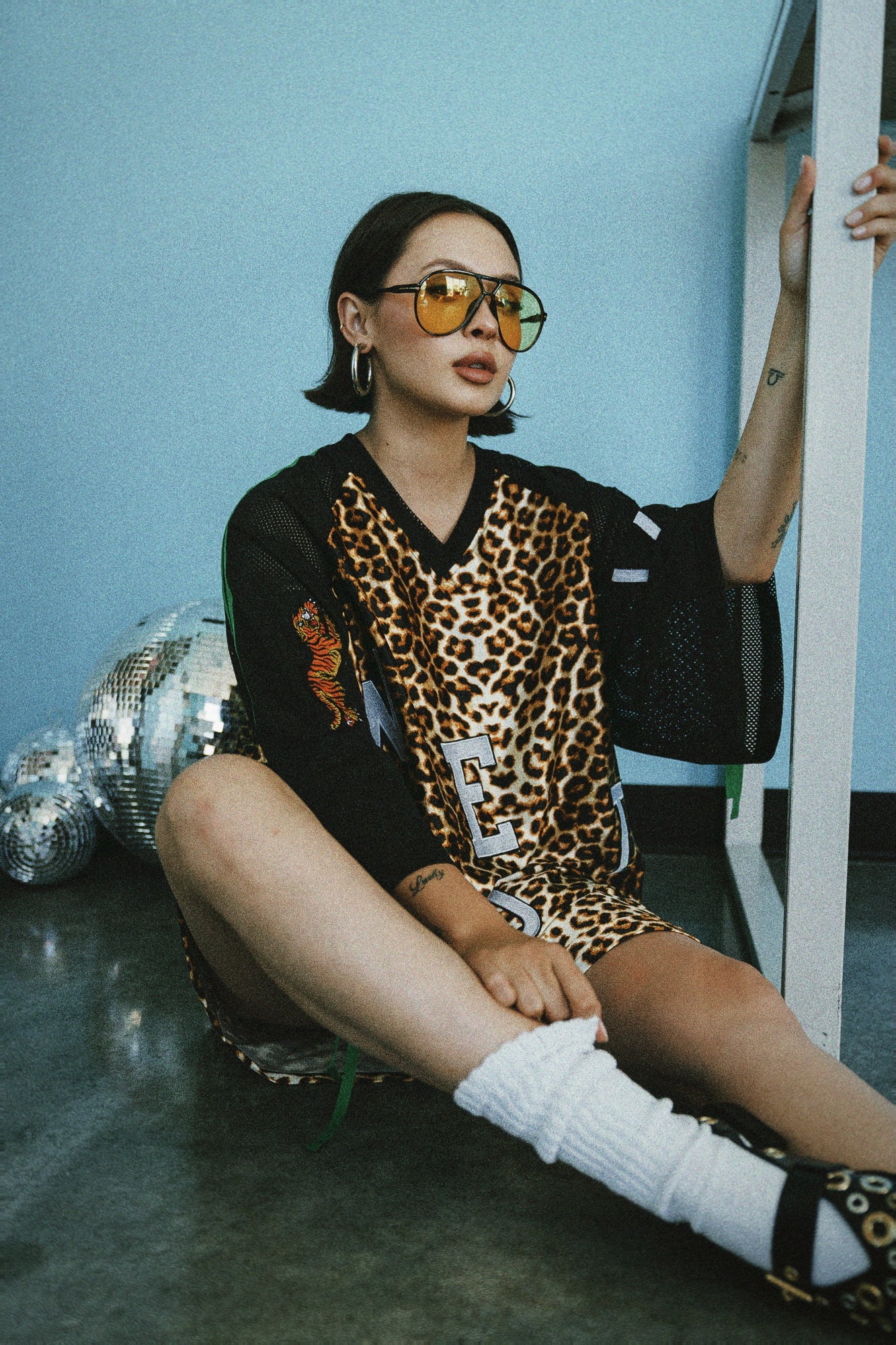 Weirdo World Leopard Jersey Dress - Dressed in Lala