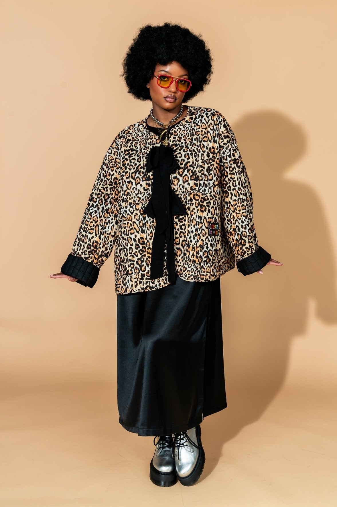 Welcome to Lalaland Quilted Leopard Oversized Jacket - Dressed in Lala
