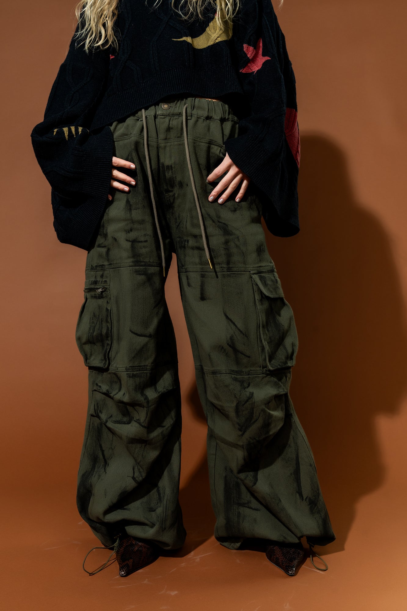 You Don't Own Me Ultra Wide Leg Cargo Pants - Dressed in Lala