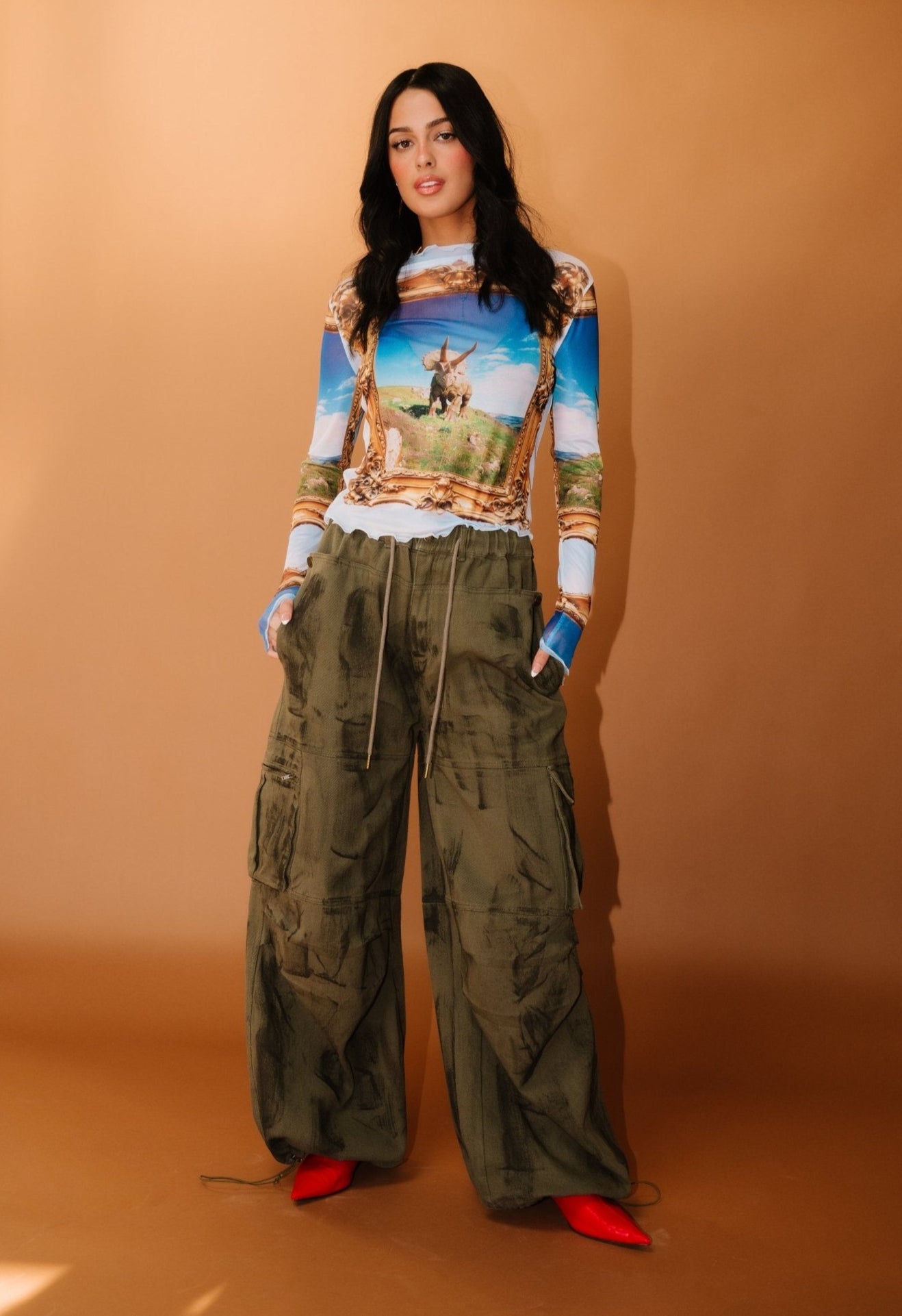 You Don't Own Me Ultra Wide Leg Cargo Pants - Dressed in Lala
