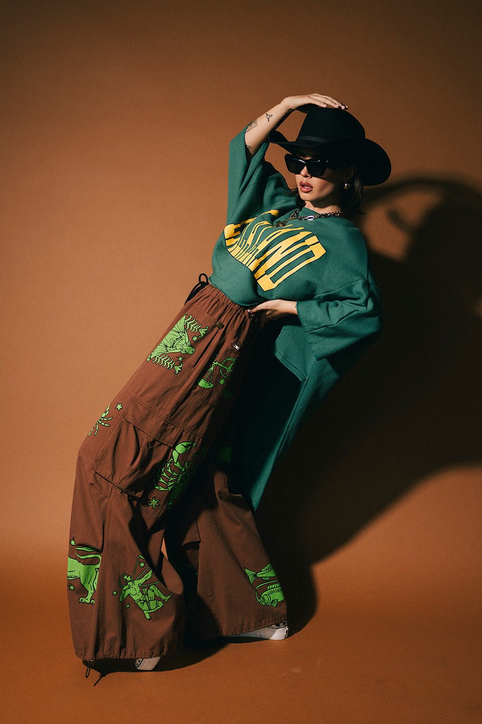 You Don't Own Me Ultra Wide Leg Cargo Pants in Star Signs *PREORDER* - Dressed in Lala