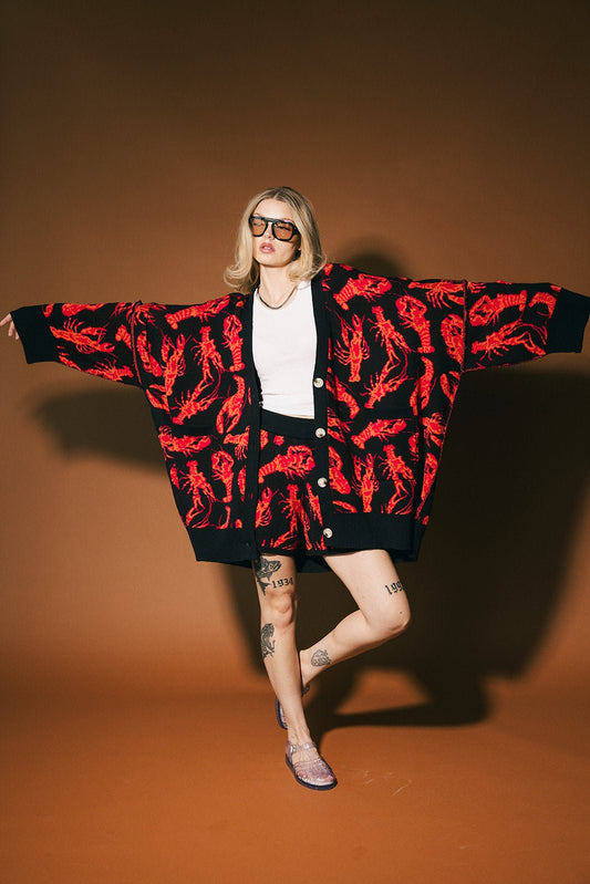 You’re My Lobster Oversized Cardigan - Dressed in Lala