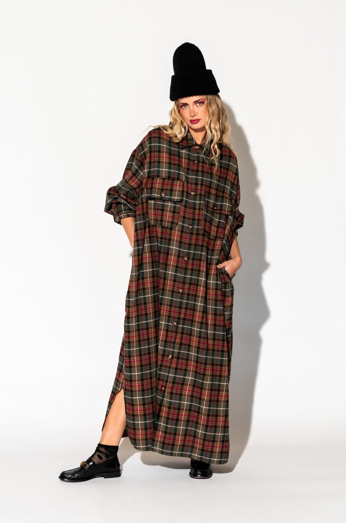 Grunge Goddess Flannel in Edgy Plaid