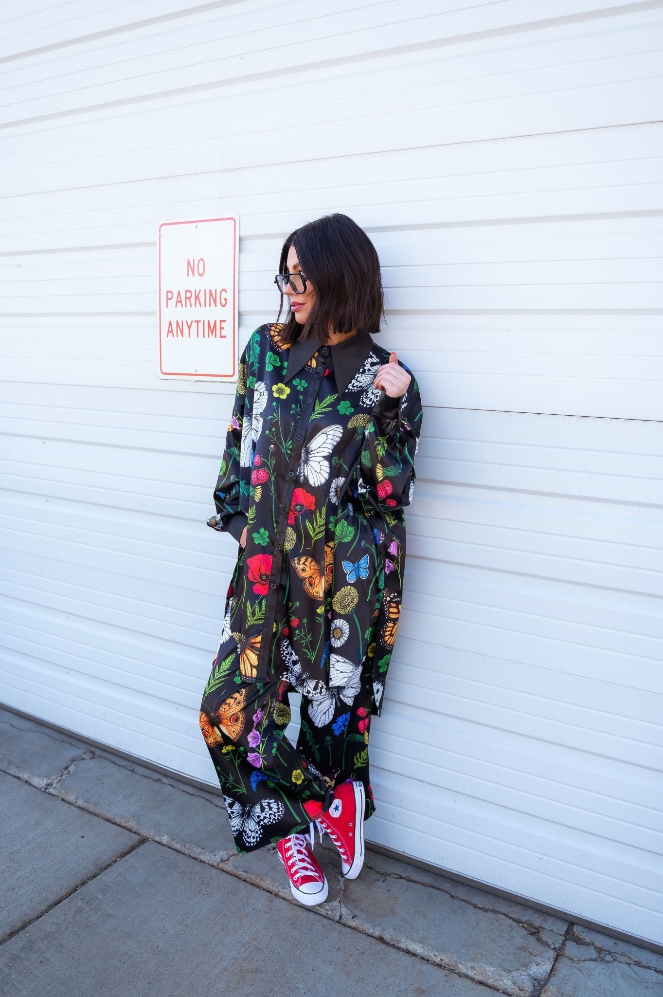 Posh Satin Playsuit in Folklore Florals *RESTOCKED*