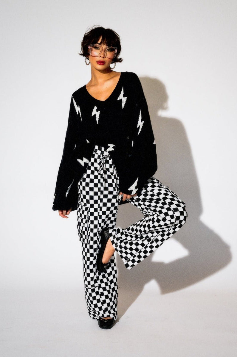 Checkerboard cargo trousers store
