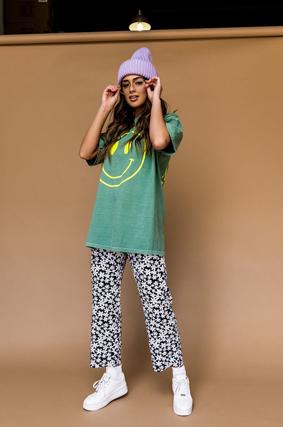 The World Needs Your Magic Oversized Tee in Sage + Neon