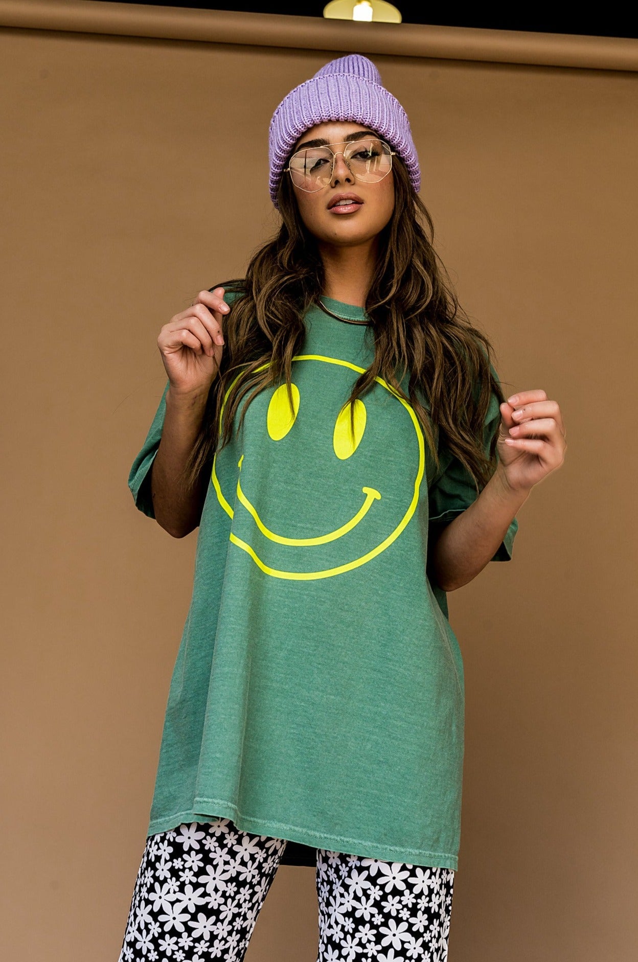 The World Needs Your Magic Oversized Tee in Sage + Neon