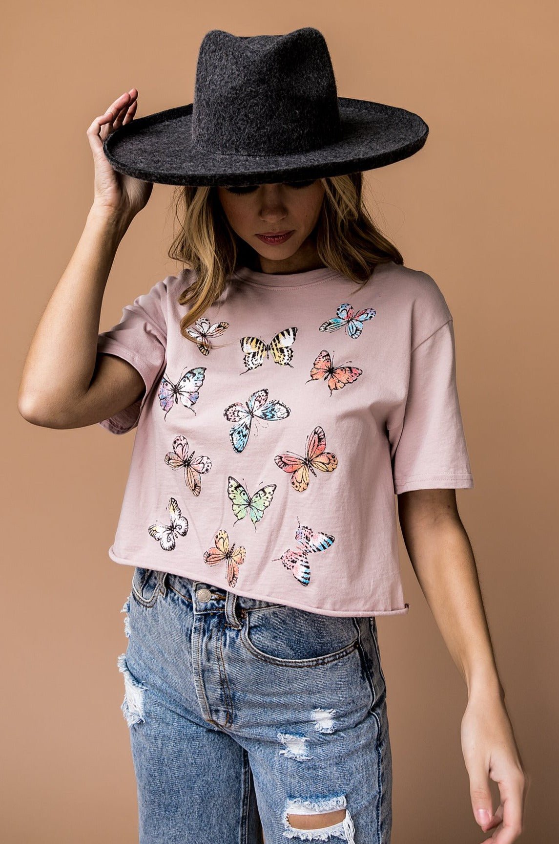 Stella Stiff Brim Hat in Charcoal