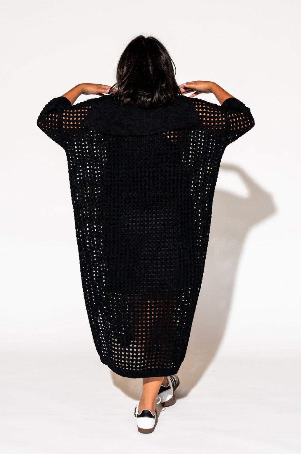 Be Bold Oversized Knit Dress + Slip in Black