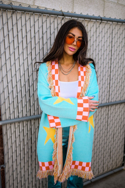 Greetings Earthlings Luxe Fringe Cardigan