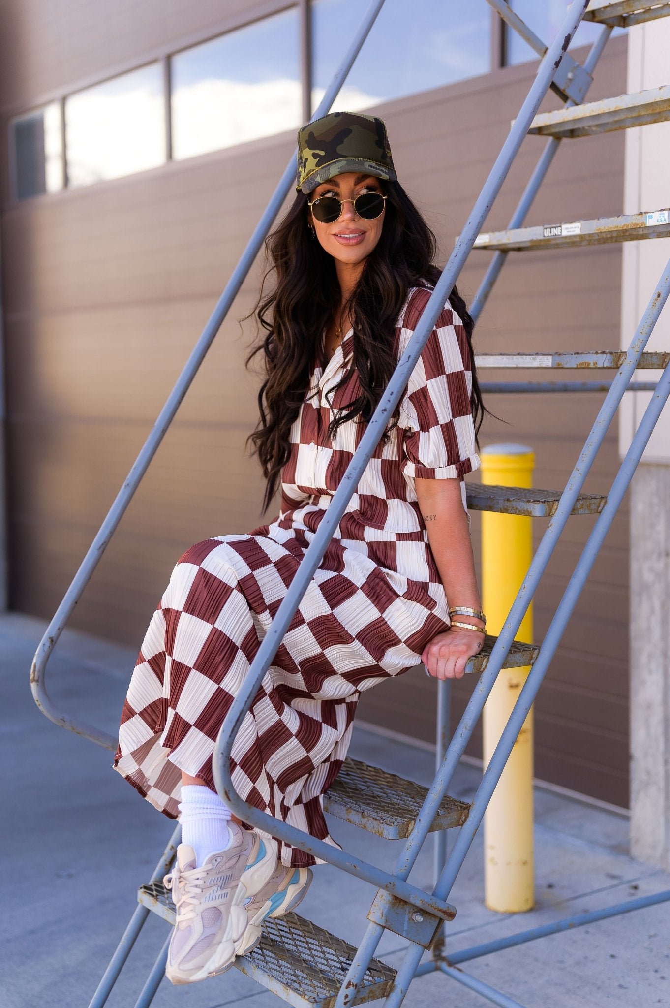 Ćest la Vie Plissé Skirt Set in Mocha Latte