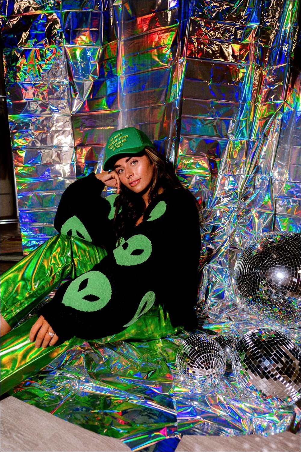 Visionary Hand Knit Alien Cardigan