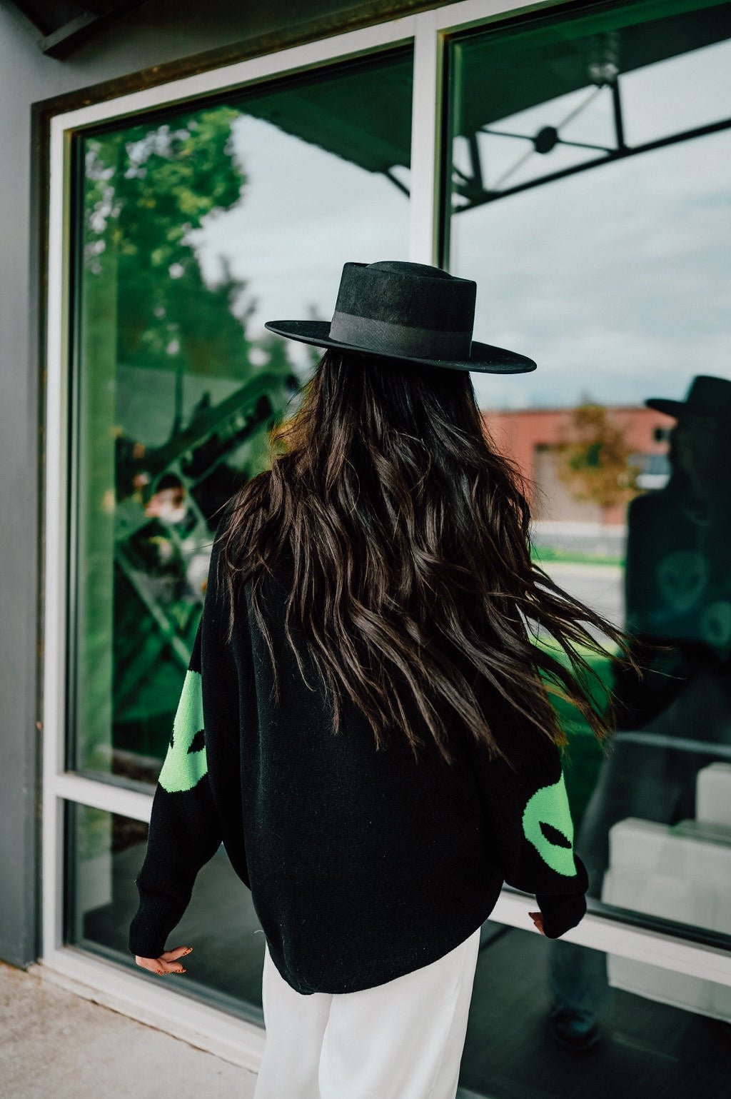 Too Cool For You Oversized Alien Knit in Black