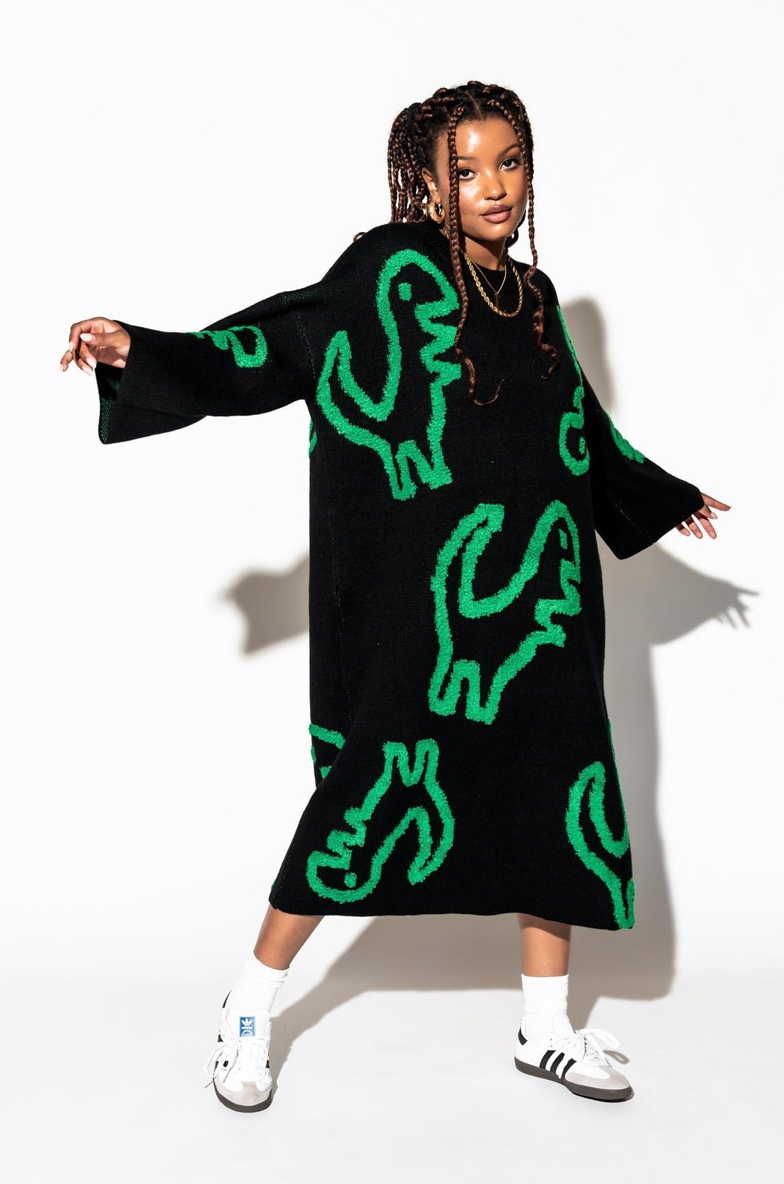 Rawr Means I Love You Oversized Knit Dress