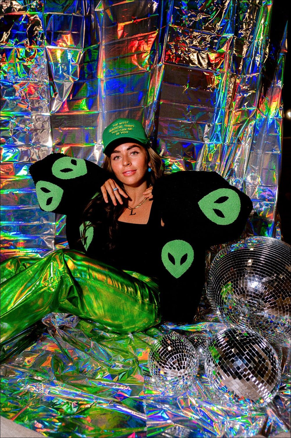 Visionary Hand Knit Alien Cardigan