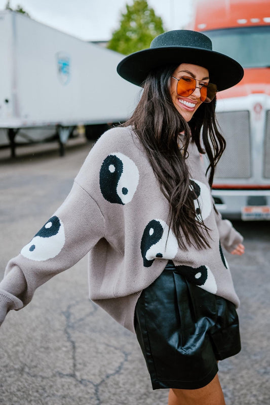 Karma Queen Oversized Yin and Yang Knit