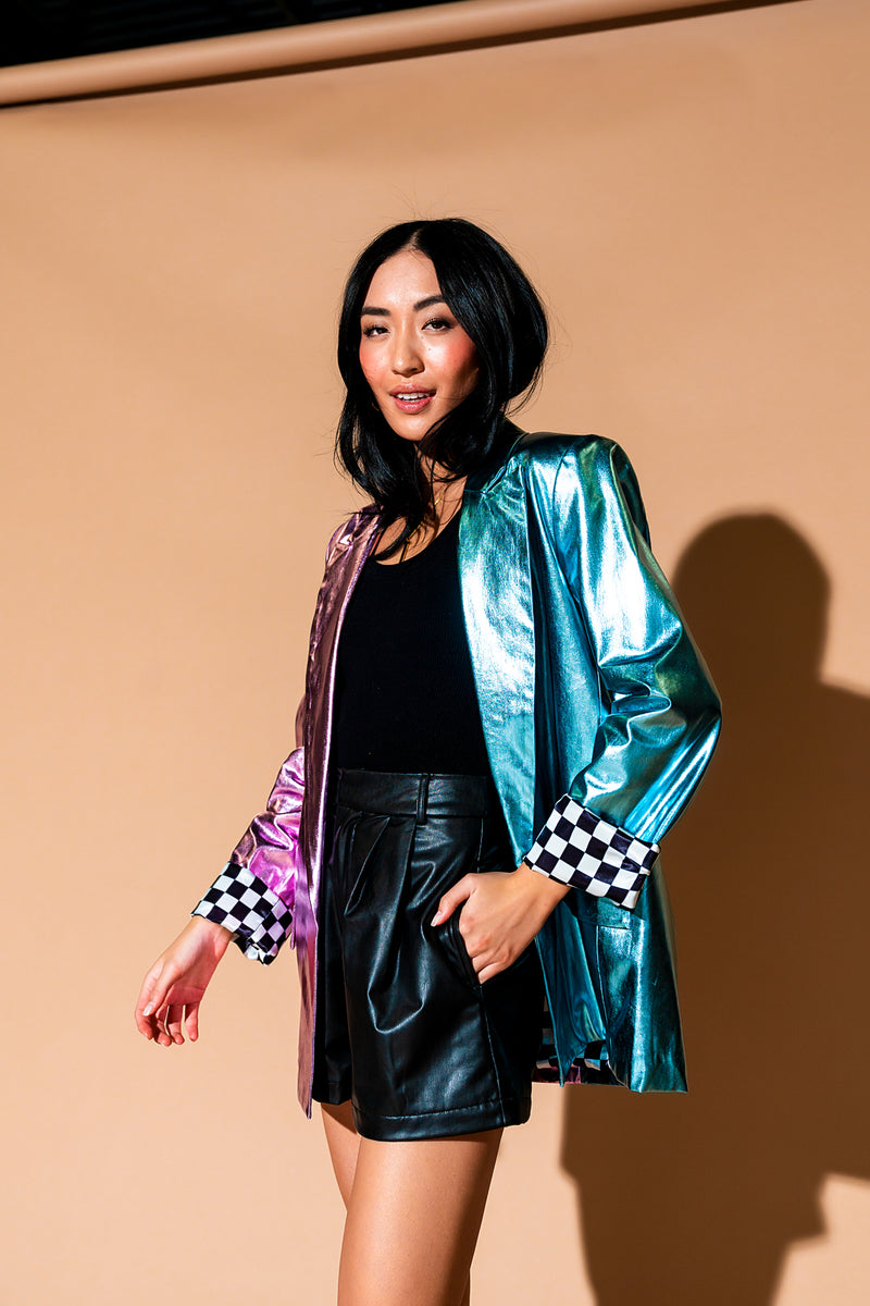 LALA ORIGINAL: My Muse Is Me Metallic Blazer