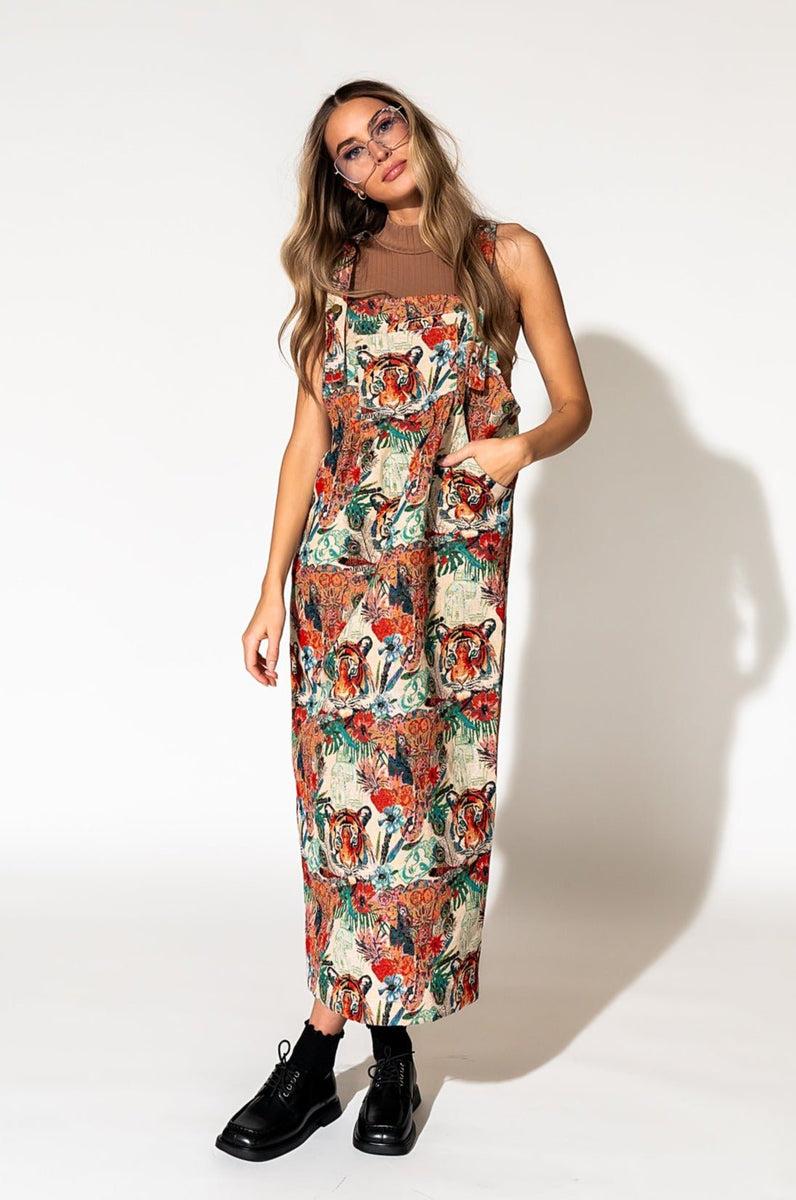 LALA ORIGINAL: Can't Tame Me Overall Dress in Wild Soul Jacquard