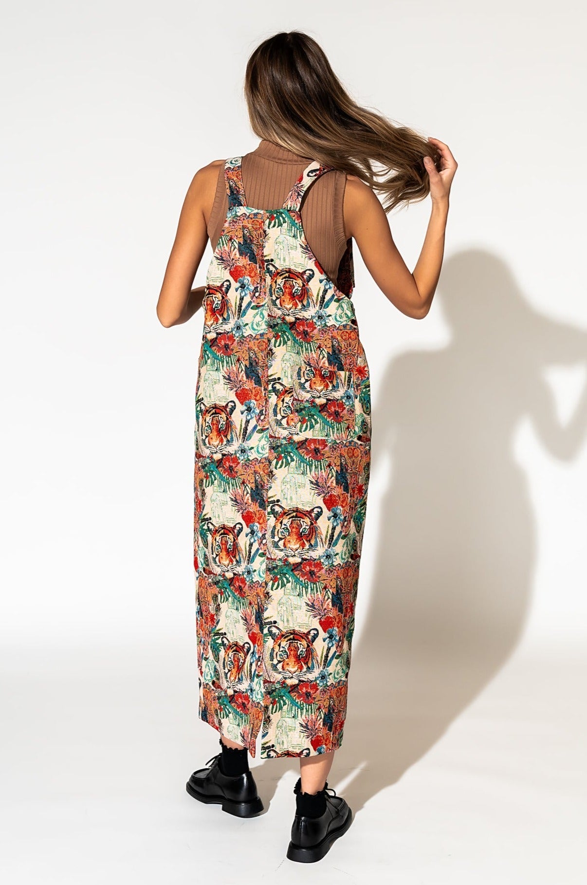 LALA ORIGINAL: Can't Tame Me Overall Dress in Wild Soul Jacquard - Dressed in Lala