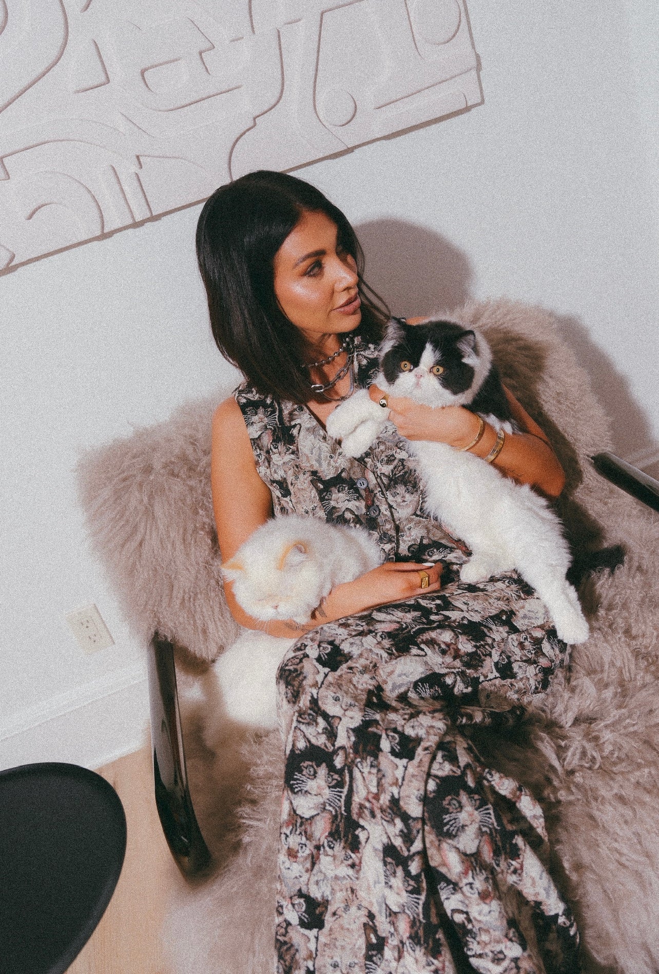 LALA ORIGINAL: Crazy Cat Lady Jacquard Waistcoat - Dressed in Lala