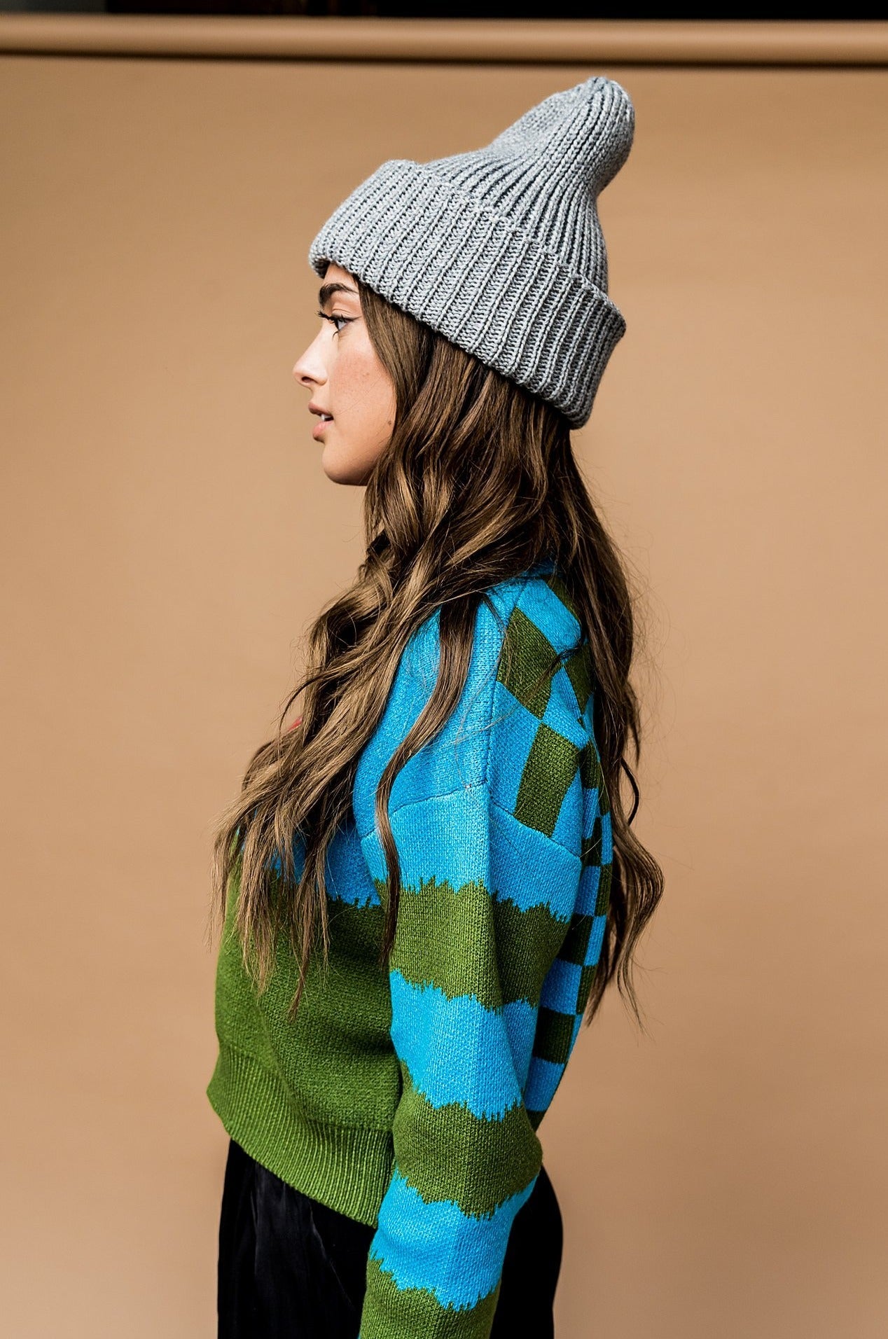 LALA ORIGINAL: Grunge Chic Beanie in Grey *RESTOCKING SOON* - Dressed in Lala