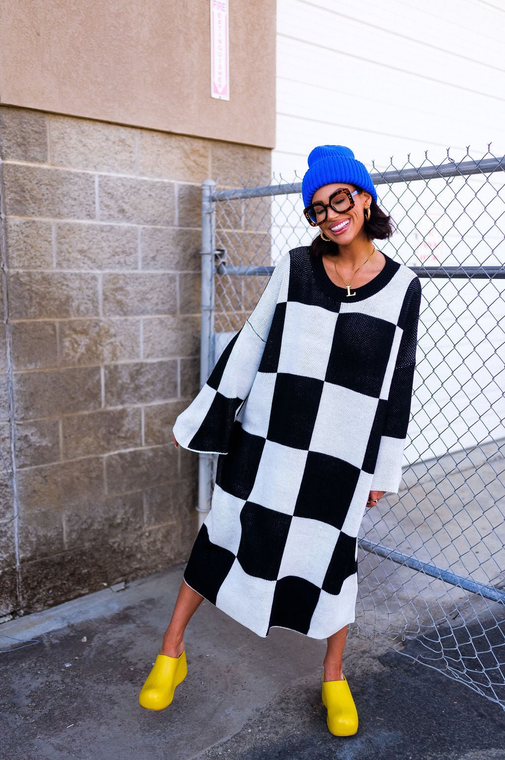 LALA ORIGINAL: Grunge Chic Beanie in Royal Blue *RESTOCKING SOON* - Dressed in Lala