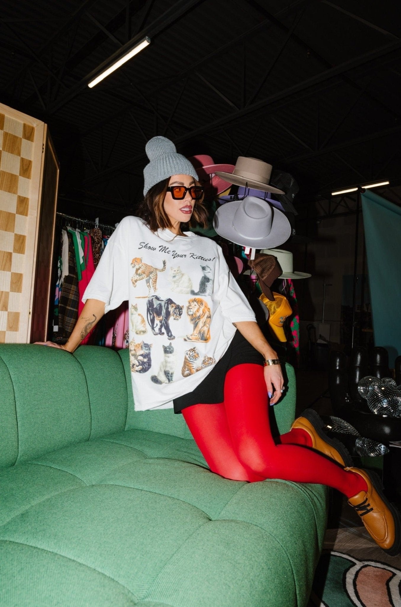LALA ORIGINAL: Kitties on Kitties Oversized Tee - Dressed in Lala