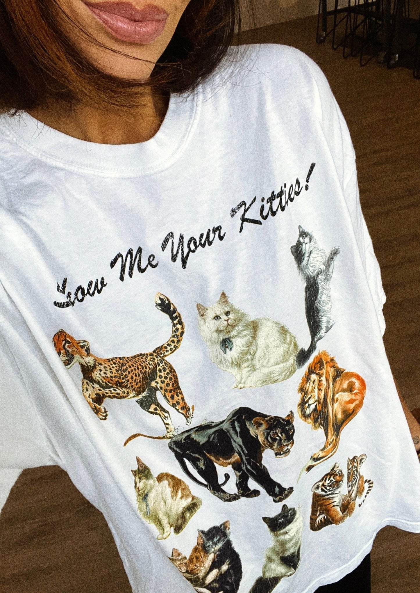 LALA ORIGINAL: Kitties on Kitties Oversized Tee - Dressed in Lala