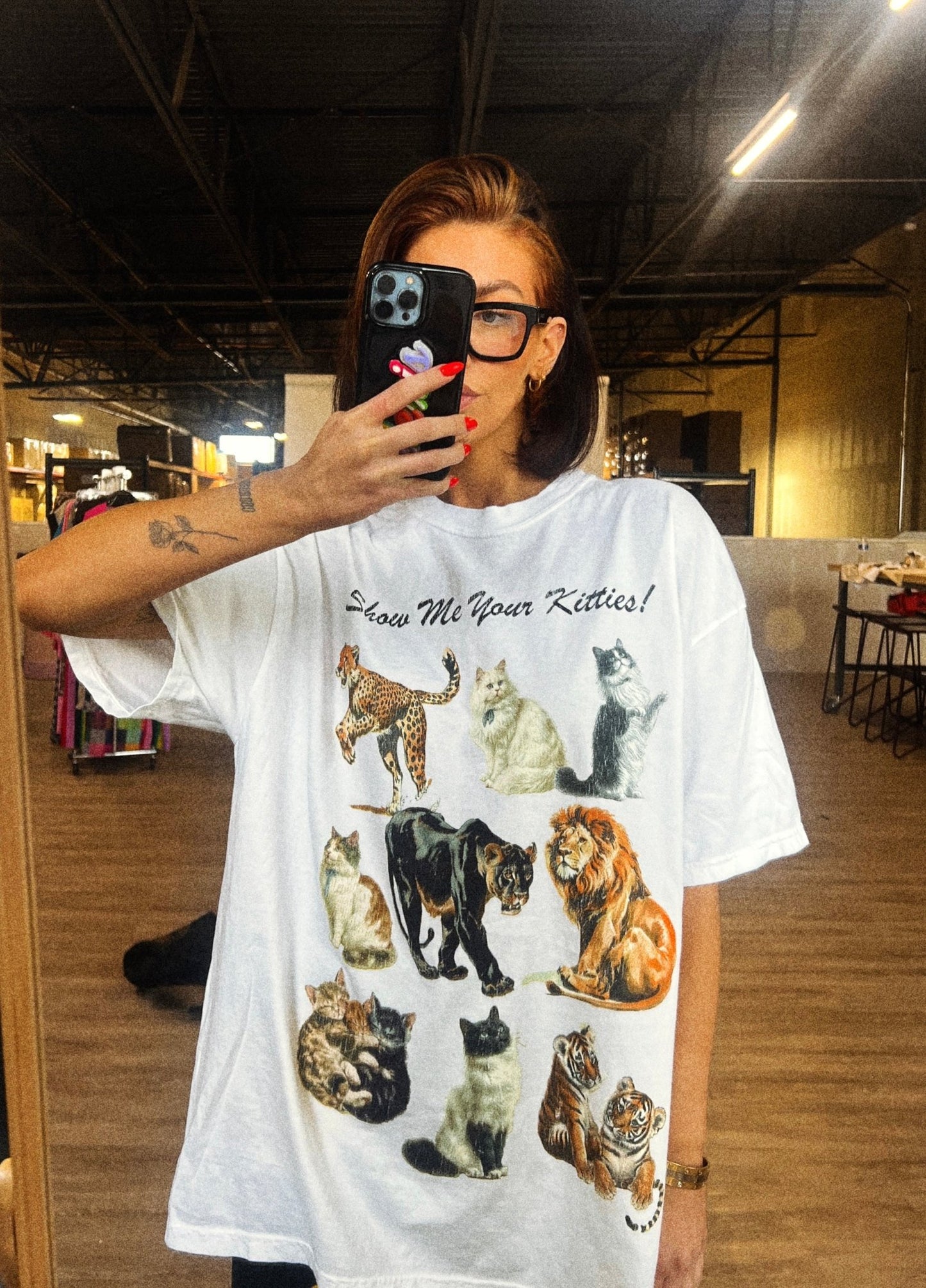 LALA ORIGINAL: Kitties on Kitties Oversized Tee - Dressed in Lala