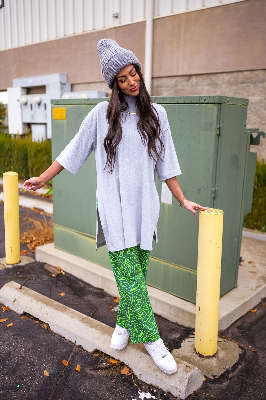 LALA ORIGINAL: Lala Icon Mock Neck Top in Grey *RESTOCKING SOON* - Dressed in Lala