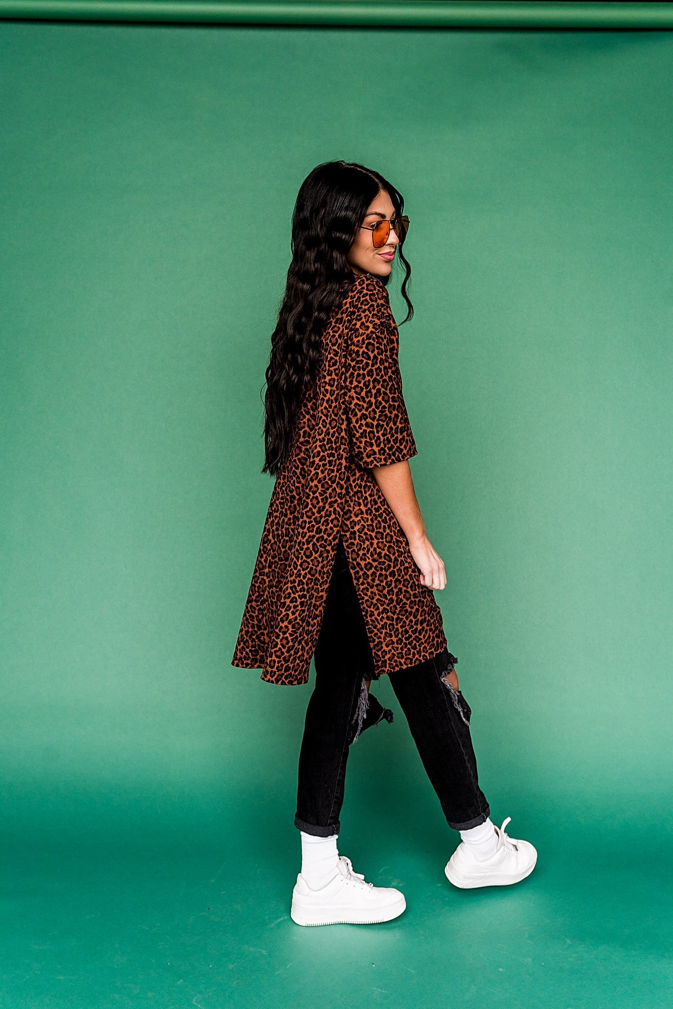 LALA ORIGINAL: Lala Icon Mock Neck Top in Leopard - Dressed in Lala