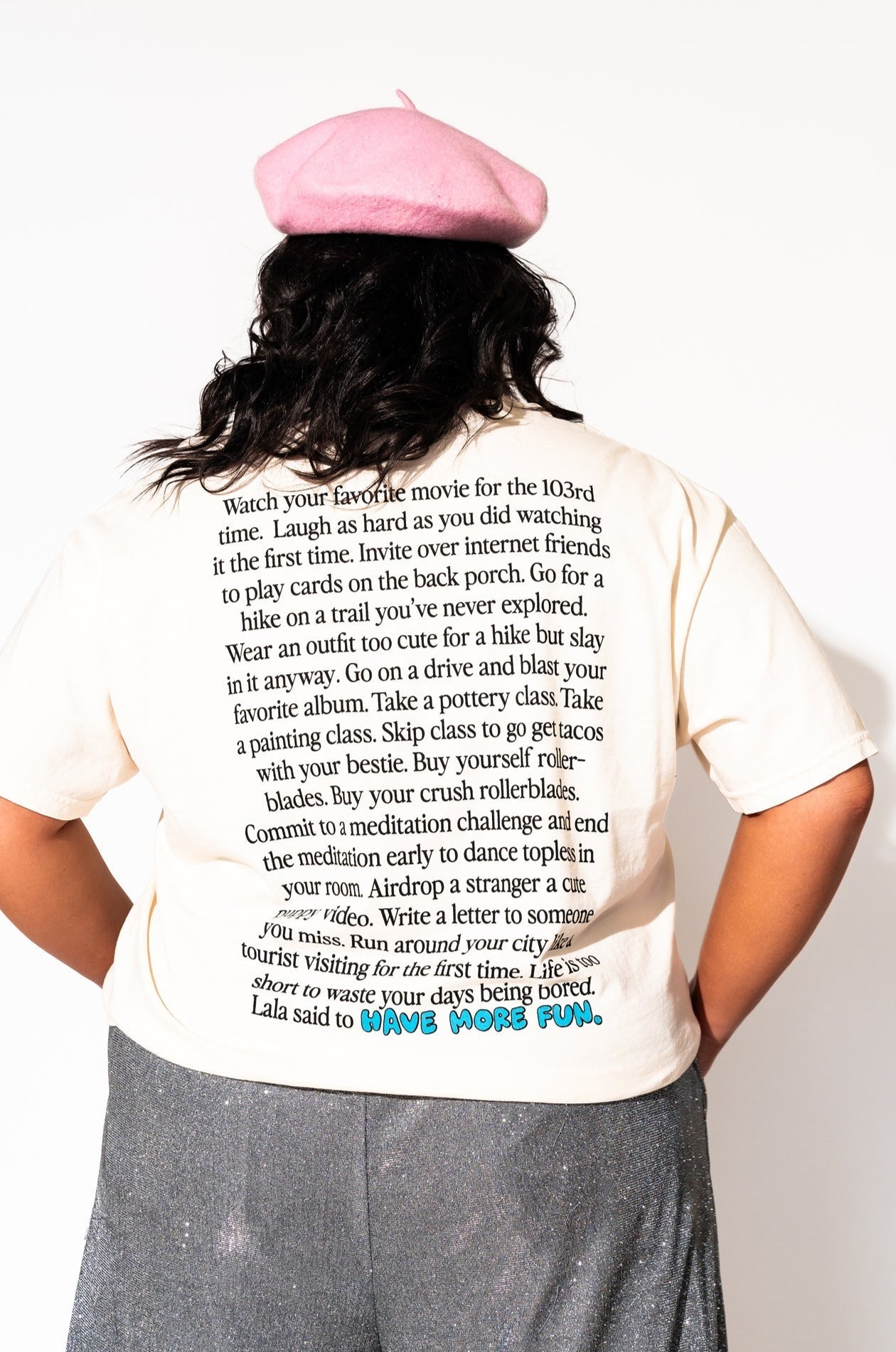 LALA ORIGINAL: Lala Said To Have More Fun Boxy Tee - Dressed in Lala