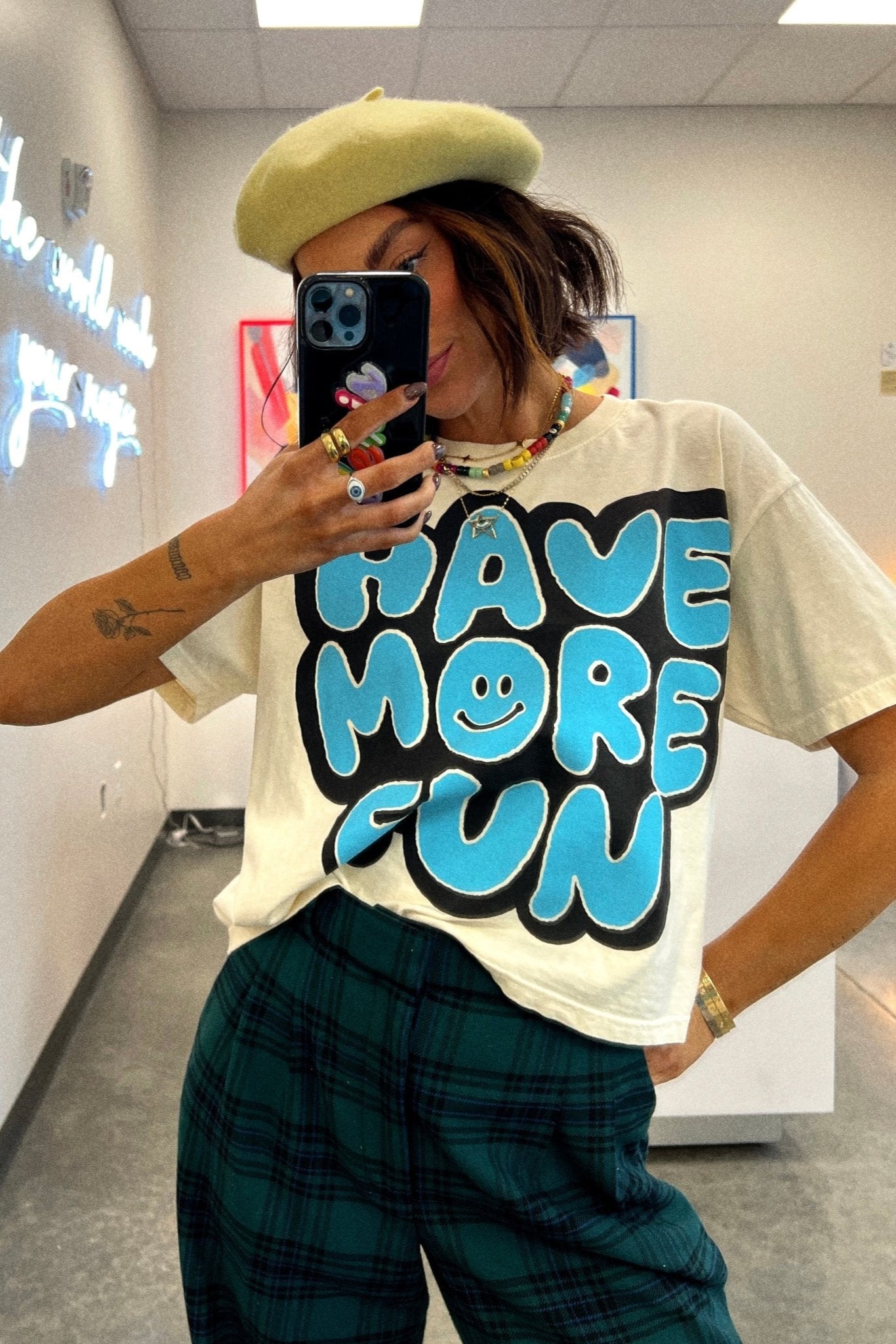LALA ORIGINAL: Lala Said To Have More Fun Boxy Tee - Dressed in Lala