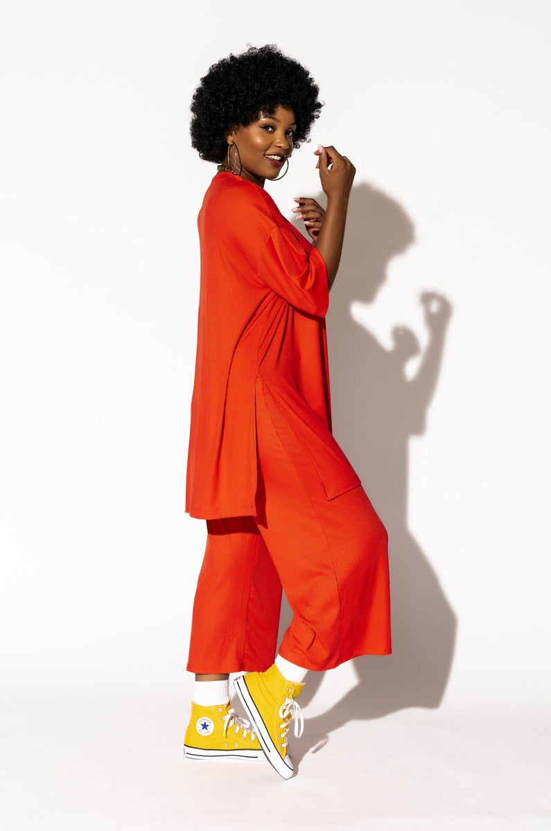 Lex Ribbed Playsuit in Sunset Dressed in Lala