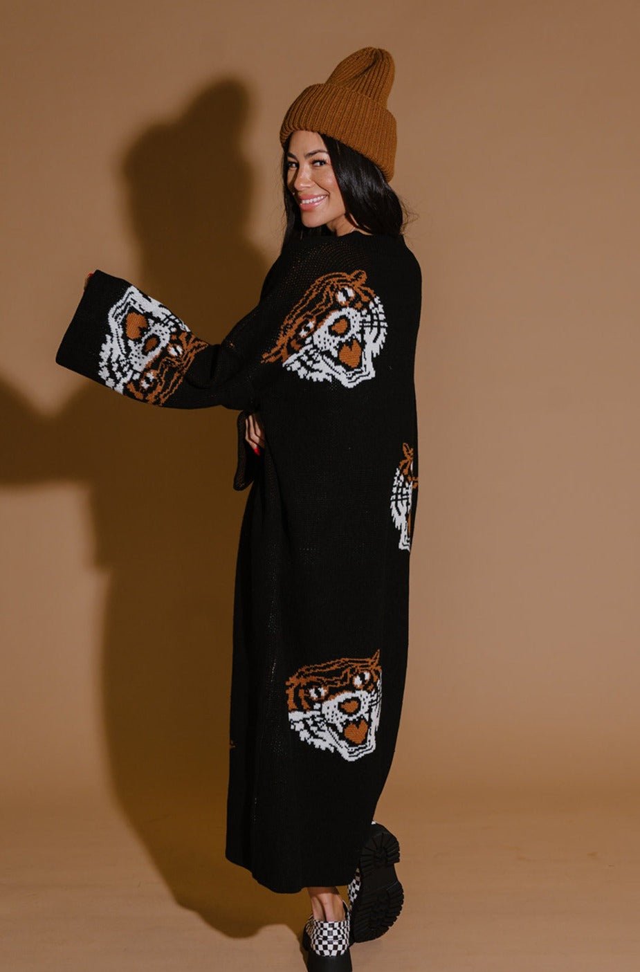 LALA ORIGINAL: Literally Limitless Oversized Knit Dress in Tigress *RESTOCKING SOON* - Dressed in Lala