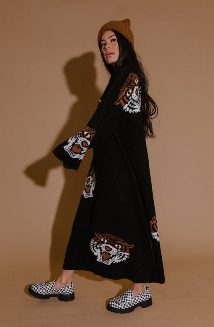 LALA ORIGINAL: Literally Limitless Oversized Knit Dress in Tigress *RESTOCKING SOON* - Dressed in Lala