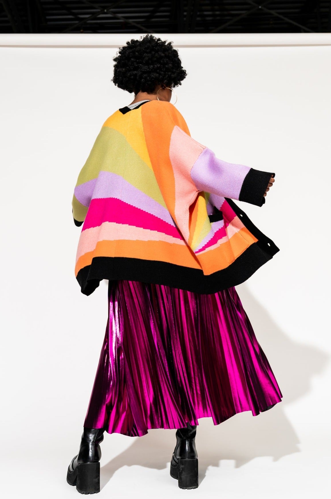LALA ORIGINAL: Love Drunk Rainbow Oversized Cardigan - Dressed in Lala
