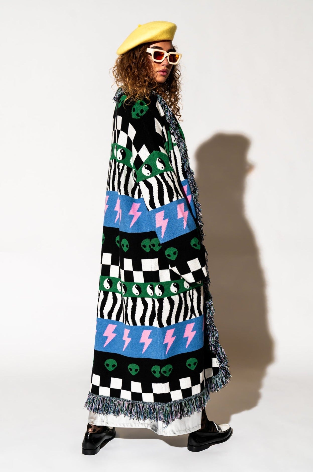 LALA ORIGINAL: Luxe Fringe Blanket Cardigan in Wonderstruck 2.0 - Dressed in Lala