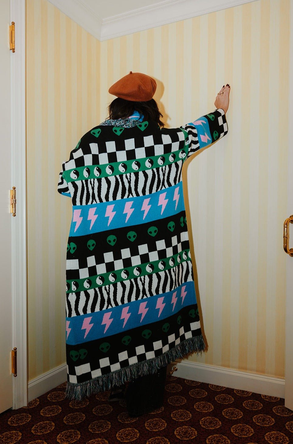 LALA ORIGINAL: Luxe Fringe Blanket Cardigan in Wonderstruck 2.0 - Dressed in Lala