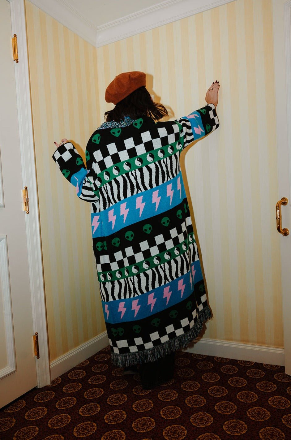 LALA ORIGINAL: Luxe Fringe Blanket Cardigan in Wonderstruck 2.0 - Dressed in Lala